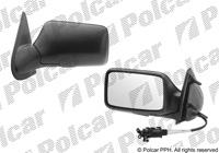 Купить 9538511M Polcar - Зеркало внешнее левая сторона управление механич.  (проводки)  черная крышка стекло плоское стекло хром
