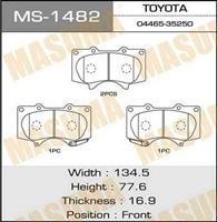 Купити MS-1482 Masuma Гальмівні колодки  Hilux (2.5 D 4WD, 3.0 D-4D 4WD) 