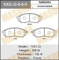 Купить MS-2444 Masuma Тормозные колодки  Navara (2.5 dCi, 2.5 dCi 4WD, 3.0 dCi 4WD) 