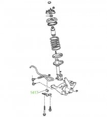 Втулка переднего стабилизатора внутренняя 14-17 MetGum фото 3