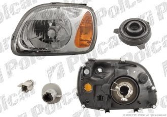 Купити 2706103E Polcar - Фара основна права сторона TYC тип лампи=H4 електричний без мотора ECE NISSAN MICRA (K11)  02.98-