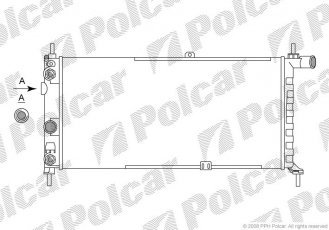 Купити 550508-8. Polcar - Радіатори охолодження 630x322x34 A/P мех. КПП=A AC=  (+/-)  OPEL KADETT E 84- 1598ccm C16LZ (ZJ)