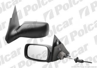 Купити 3216521M Polcar - Дзеркало зовнішнє права сторона управління механіч.  (проводки)  чорна кришка скло опукле скло хр