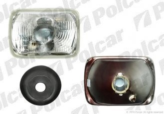 Купити 9900090E Polcar - Фара основна обидві боку з ліхтарем габаритним прямокутний 142x200мм тип лампи=H4 ECE NISSAN MITSU