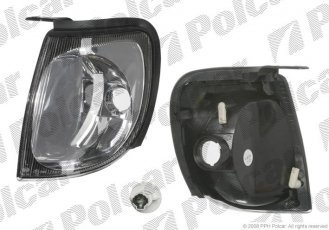 Купить 2771191H Polcar - Указатель поворота передний левая сторона HELLA черная рамка с патронами ламп ECE NISSAN TERRANO II