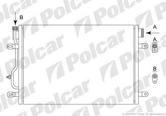 Купити 1334K8C1S Polcar - Радіатор кондиціонера