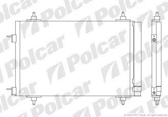 Купити 5711K8C1S Polcar - Радіатор кондіціонера Citroen Berlingo/C4 1,6 03-