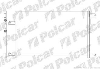 Купити 1404K82X Polcar - Радіатори кондиціонера 575x340x16 A/A пайка З КПП=M AC=  (+)  ALFA ROMEO 147 00- A2.000 (Q)