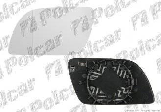 Купити 9526544M Polcar - Вклад дзеркала зовнішнього ліва сторона обігрівається скло асферичное скло хром VOLKSWAGEN POLO (9N)