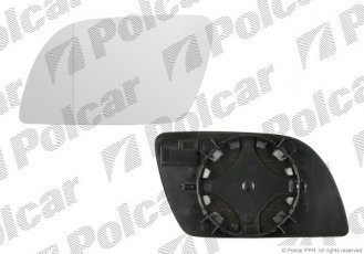 Купить 9526543M Polcar - Вклад зеркала внешнего левая сторона стекло асферичное стекло хром VOLKSWAGEN POLO (9N)  HB 10.01-04.