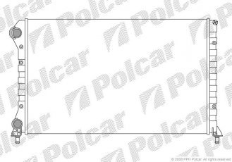 Радиатор двигателя Fiat Doblo 1,9 D 01- (+AC) 304008A4 Polcar фото 1