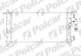 Купить 555508A2 Polcar - Радиаторы охлаждения 530x285x23 A/P мех. КПП=M AC=  (-)  OPEL CORSA B 93-00 1196ccm X12XE (P)