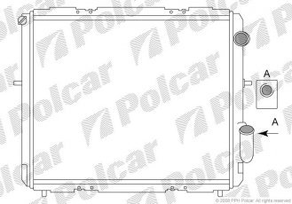 Купити 600608A5 Polcar - Радіатори охолодження 460x398x34 A/P мех. КПП=M AC=  (+/-)  RENAULT CLIO I 90-98 1870ccm F8Q (ZJ)