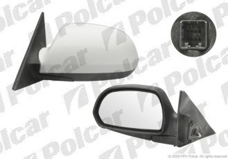 Купить 4013514M Polcar - Зеркало внешнее левая сторона управление электр. крышка черн./под покраску стекло выпуклое стекло хр