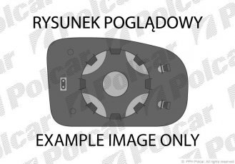 Вклад дзеркала зовнішнього права сторона обігрівається скло опукле VOLKSWAGEN 9546555E Polcar фото 1