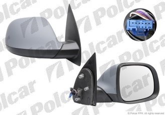 Купить 95P1523M Polcar - Зеркало внешнее правая сторона управление электр. под покраску обогреваемое стекло выпуклое стекло х
