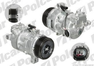 Купити DCP05026 Polcar - Компрессор кондиціонера Діаметр ремінного шківа (мм)  : 100 Кількість ребер: 6 BMW 1 E87 04- 1997ccm