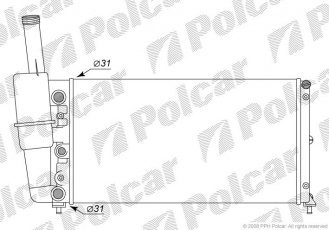 Купити 3017086 Polcar - Радіатори охолодження 567x322x23 A/P мех. КПП=M LANCIA FIAT (P)