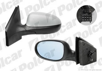 Купить 3031515M Polcar - Зеркало внешнее левая сторона управление электр. крышка под покраску обогреваемое стекло выпуклое си