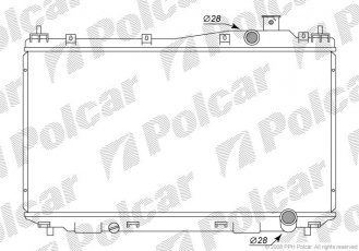 Купить 3825081 Polcar - Радиаторы охлаждения 658x351x16 A/P пайка КПП=M AC=  (+/-)  HONDA CIVIC SDN/купэ 01- 1668ccm D17A8 (PJ)  382508-1