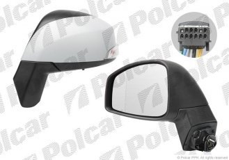 Купить 6073525M Polcar - Зеркало внешнее правая сторона управление электр. крышка под покраску обогреваемое стекло выпуклое с
