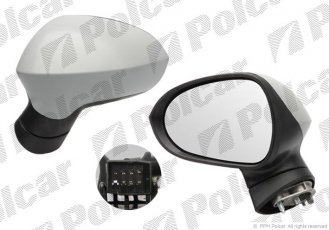 Купить 6732525M Polcar - Зеркало внешнее правая сторона управление электр. под покраску обогреваемое стекло выпуклое складное