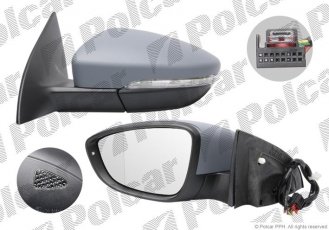 Купить 9556515M Polcar - Зеркало внешнее левая сторона управление электр. под покраску обогреваемое стекло асферичное стекло