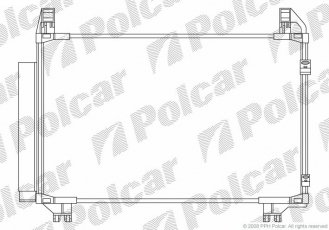 Купити 8105K81K Polcar - Радіатори кондиціонера 545 (515)  x340 (325)  x16 A/A пайка З КПП=M AC=  (+)  TOYOTA YARIS 05- 1298ccm 2SZ-