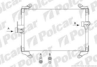 Купити 5702K8C1 Polcar - Радіатори кондиціонера 550x350x22 A/A пайка B КПП=M AC=  (+)  CITROEN FIAT PEUGEOT (PJ)