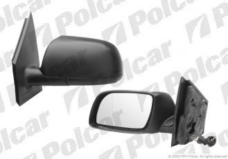 Купить 9526511M Polcar - Зеркало внешнее левая сторона управление механич.  (проводки)  крышка под покраску стекло асферичное ст