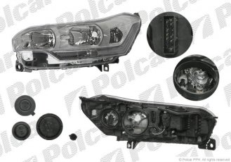 Купить 233409V Polcar - Фара основная левая сторона VALEO с функцией доосвещения поворотов тип лампы=H1+H7+H7 электрический 233409-V