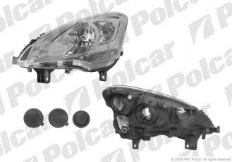 Купить 235209V Polcar - Фара основная левая сторона VALEO тип лампы=H4 электрический с мотором ECE CITRO N BERLINGO (7)  02. 235209-V