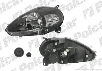Купить 3024090E Polcar - Фара основная левая сторона гнездо 14-болтов тип лампы=H4 электрический с мотором черная рамка отраж