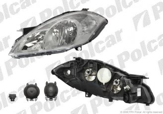 Купить 502110U Polcar - Фара основная правая сторона AL тип лампы=H7+H7 пневматический ECE MERCEDES A-KLASSE (W169)  05.08-  (502110-U