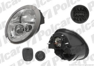 Купити 5101090E Polcar - Фара основна ліва сторона TYC тип лампи=H7+H7 електричний з мотором ECE MINI ONE/COOPER/COOPER S