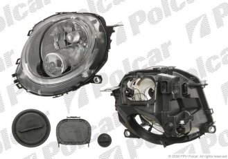 Купить 5102091E Polcar - Фара основная левая сторона TYC тип лампы=H4 электрический с мотором указатель поворота бел. ECE MIN