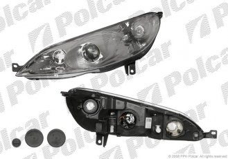 Купить 574809E Polcar - Фара основная левая сторона TYC тип лампы=H1+H7 электрический с мотором ECE PEUGEOT 407 BERLINE/BREA 574809-E
