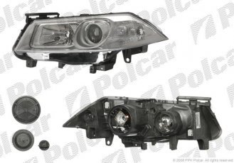 Купити 601309V Polcar - Фара основна ліва сторона VALEO тип лампи=H1+H7 електричний без мотора ECE RENAULT MEGANE II (M)
