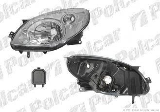 Купити 6001092E Polcar - Фара основна ліва сторона TYC тип=Hella тип лампи=H4 електричний без мотора хромовый без патрона