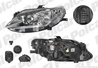 Купить 6732101E Polcar - Фара основная правая сторона TYC тип лампы=H7+H7 электрический без мотора серебряный ECE SEAT IBIZA