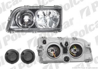 Купити 9041097E Polcar - Фара основна ліва сторона TYC тип лампи=H7+H7 електричний без мотора чорна рамка відбивача ECE