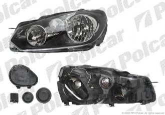 Купить 951809H Polcar - Фара основная левая сторона HELLA с лампами дневного света тип лампы=H7+H15 электрический с мотором 951809-H
