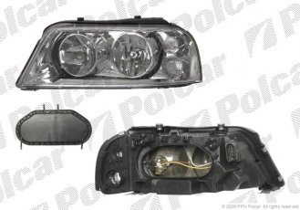 Купить 955109E Polcar - Фара основная левая сторона TYC тип=AL тип лампы=H1+H7 электрический с мотором ECE SEAT VOLKSWAGEN (955109-E