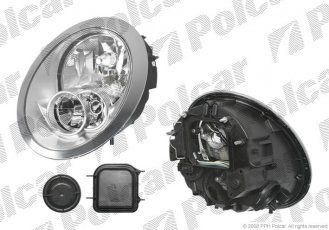 Купить 5101093E Polcar - Фара основная левая сторона TYC тип лампы=H7+H7 электрический с мотором серебряный ECE MINI ONE/COOP
