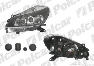 Купити 6055091E Polcar - Фара основна ліва сторона TYC з функцією доосвещения поворотів тип лампи=H1+H7+H7 електричний з