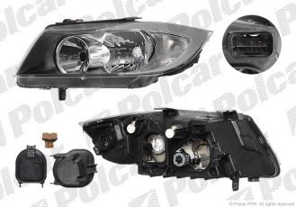Купить 204010V Polcar - Фара основная правая сторона VALEO тип лампы=H7+H7 электрический с мотором ECE BMW 3 (E90/E91)  SDN 0 204010-V