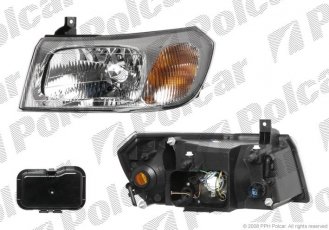 Купить 3247093E Polcar - Фара основная левая сторона тип лампы=H4 электрический без мотора серебряная рамка отражателя ECE FO