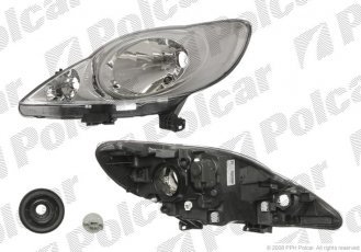 Купити 571609V Polcar - Фара основна ліва сторона VALEO тип лампи=H4 електричний з мотором ECE PEUGEOT 107 (P)  09.05-  (Q 571609-V