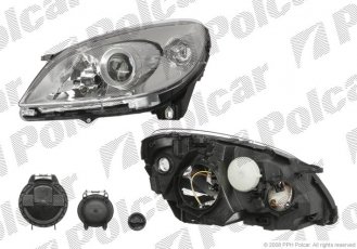 Купити 5035090E Polcar - Фара основна ліва сторона TYC тип лампи=H7+H7 пневматичний ECE MERCEDES B-KLASSE (W245)  05.05-06