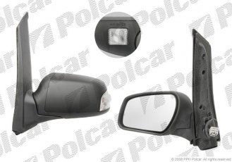 Купить 3235516M Polcar - Зеркало внешнее левая сторона управление электр. крышка под покраску обогреваемое стекло выпуклое ст